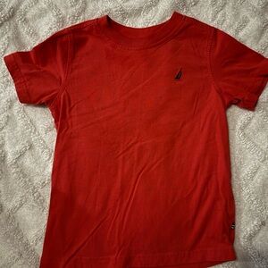 Nautica Bright Red Kids Short Sleeve Tee